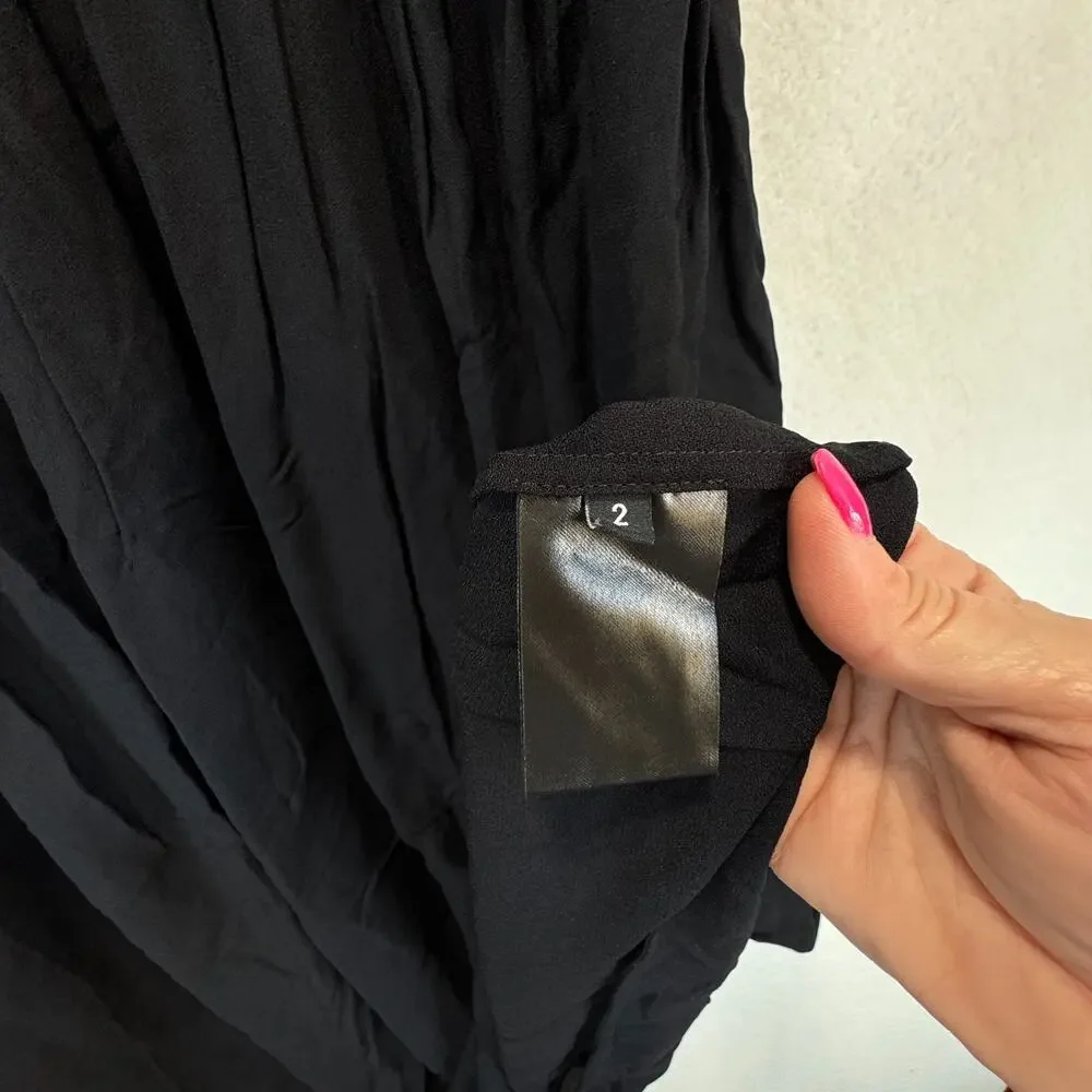 Proenza Schouler Women's Black Matte Gown Halter Back Cut Dress, Sz 2, Rt. $1690 - Picture 6 of 12